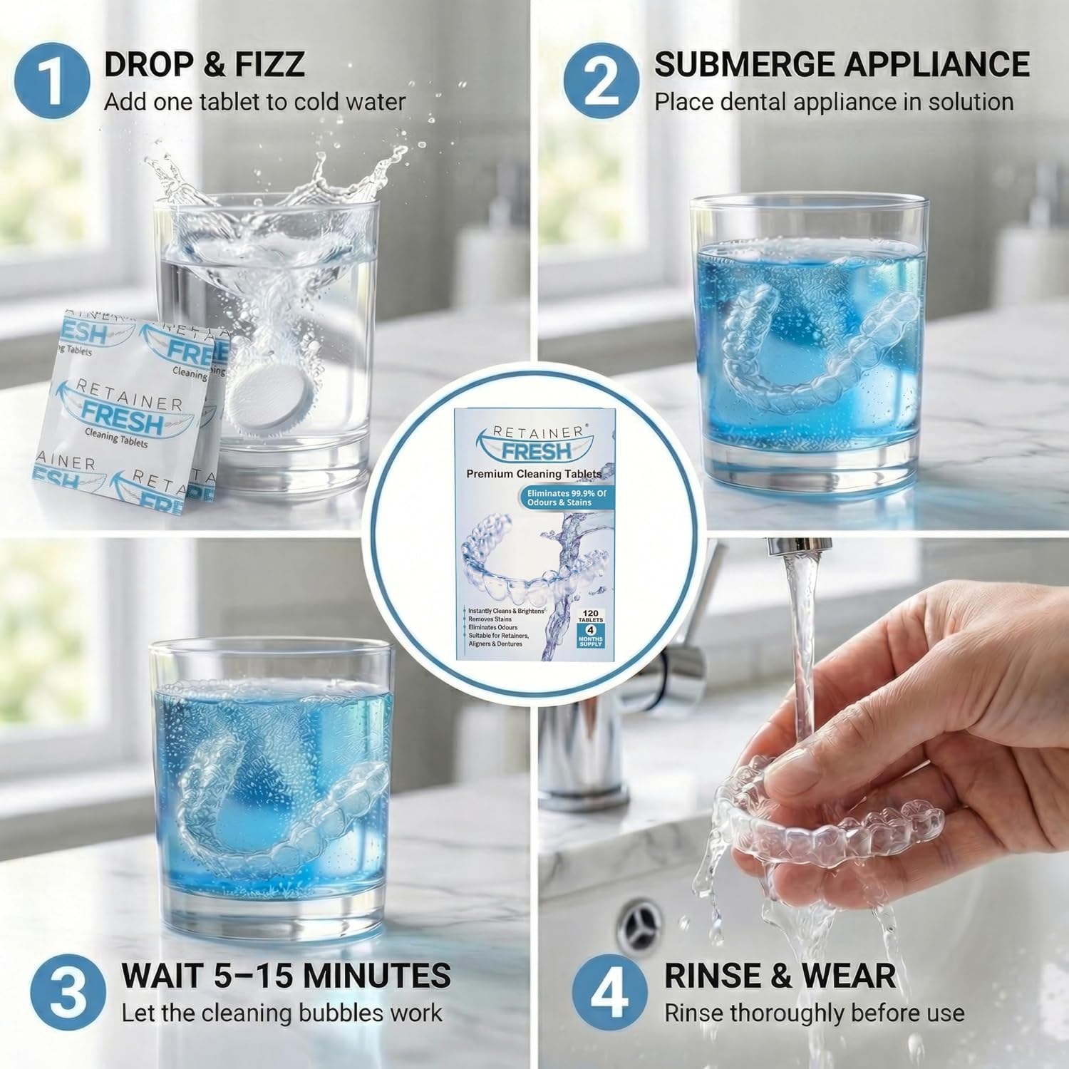 Retainer Fresh Cleaning Tablets (120 Tablets) — image 8
