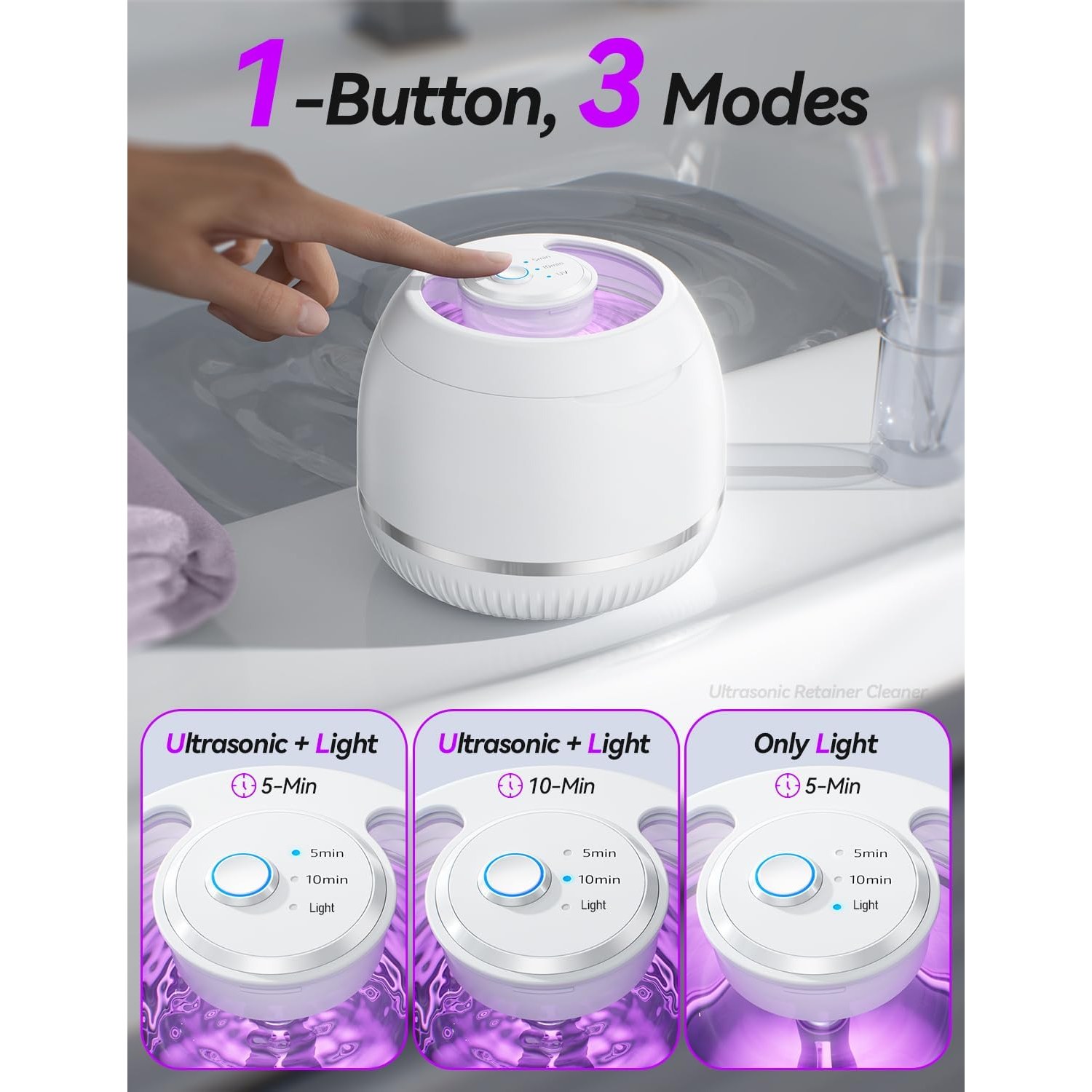 Beser Ultrasonic Retainer Cleaner (Warm White) — image 6