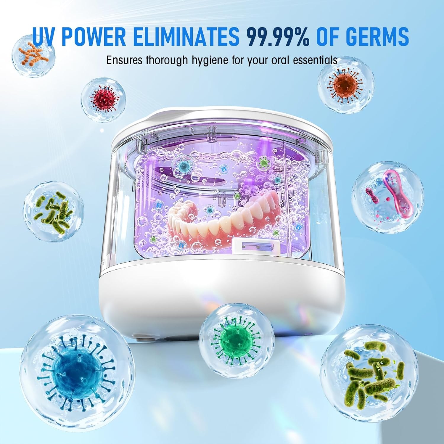 HYCHIKA Ultrasonic Retainer Cleaner (White) — image 3