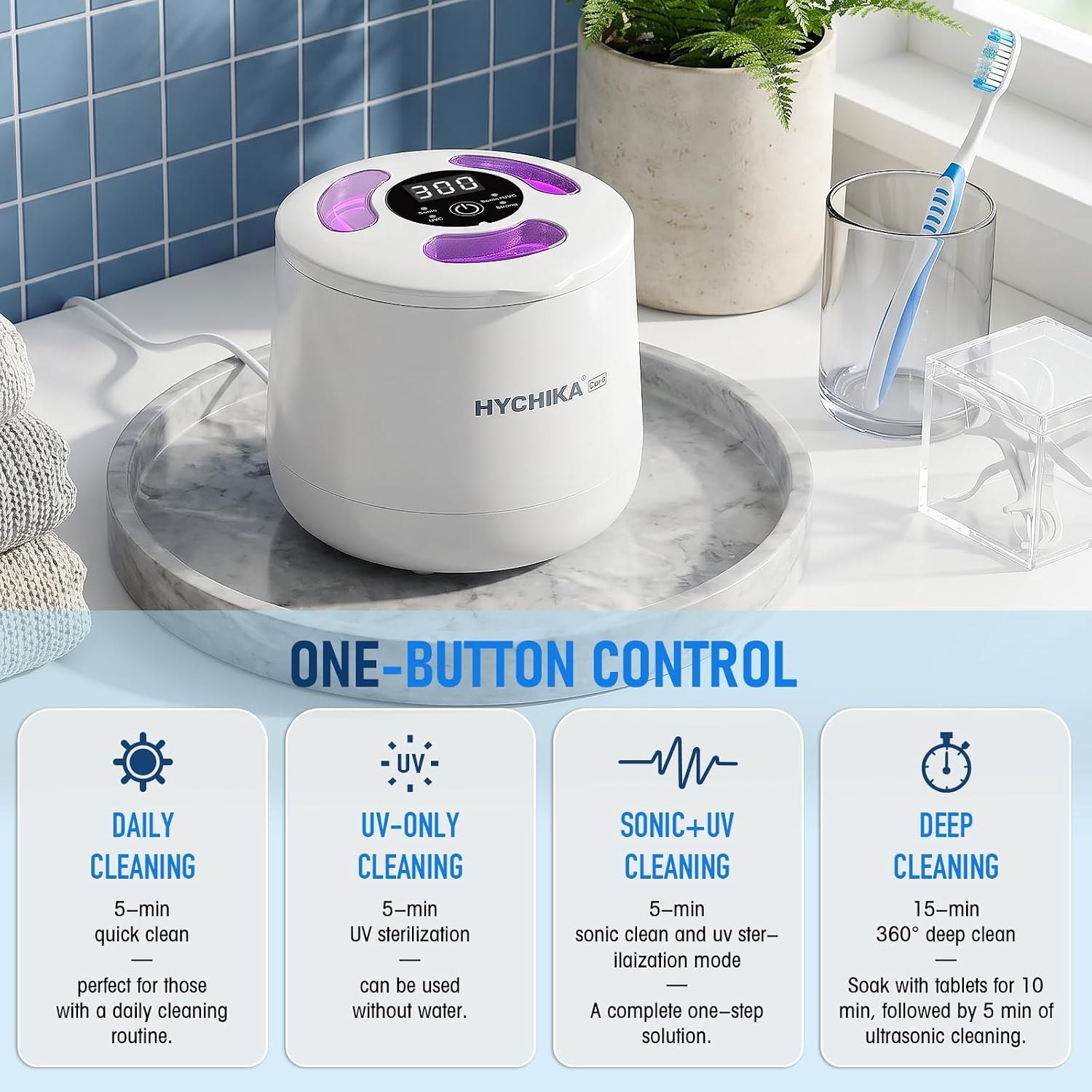 HYCHIKA Ultrasonic Retainer Cleaner (White) — image 4