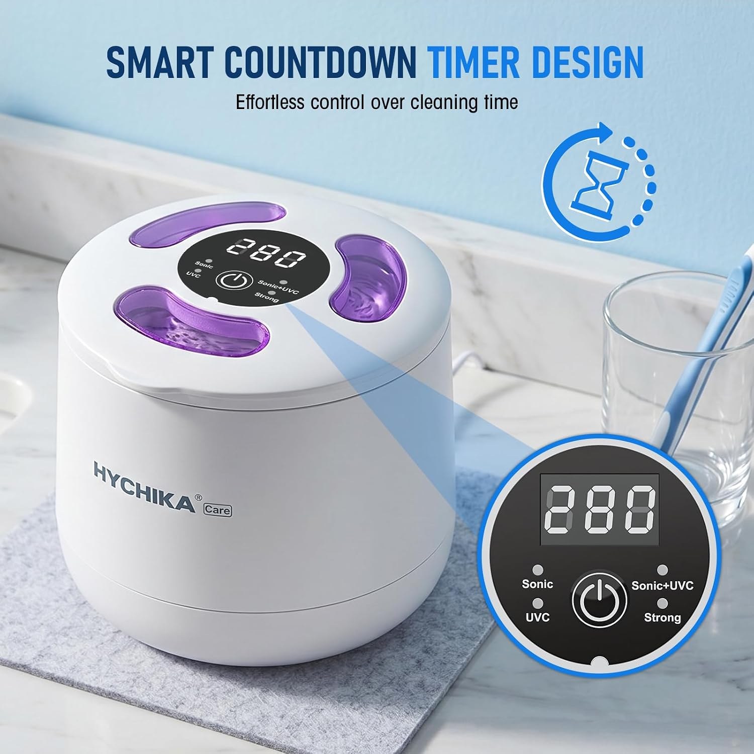 HYCHIKA Ultrasonic Retainer Cleaner (White) — image 6